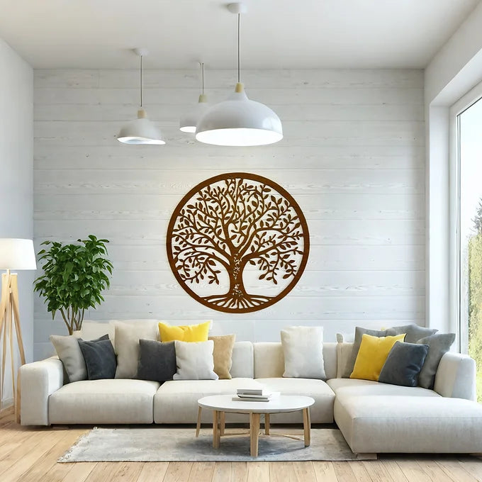Décoration murale - Arbre de vie naturel artisanal en bois