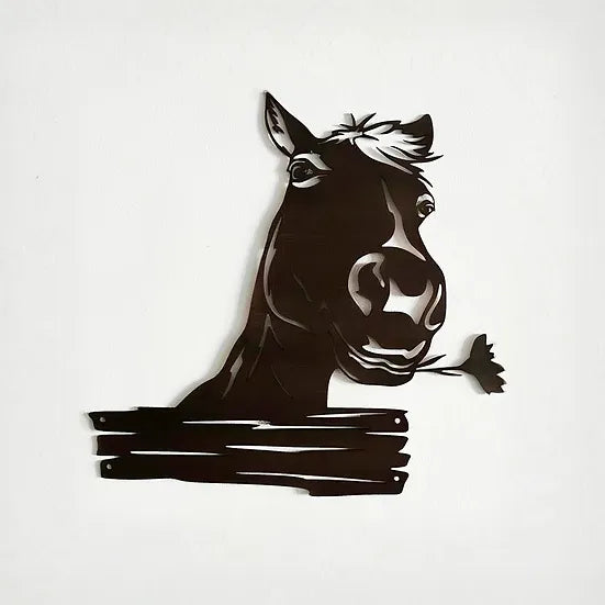 Tableau Cheval avec Rose