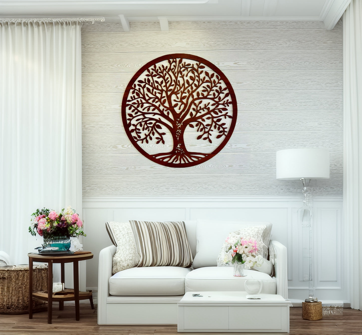 Décoration murale - Arbre de vie naturel artisanal en bois