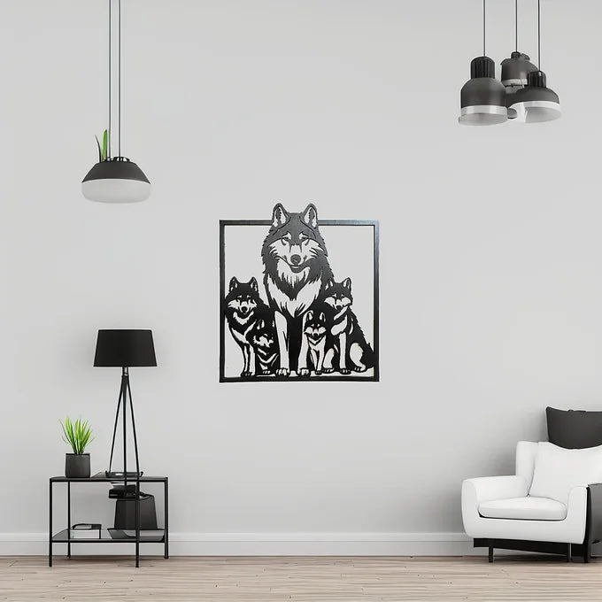 Tableau Famille de Loup