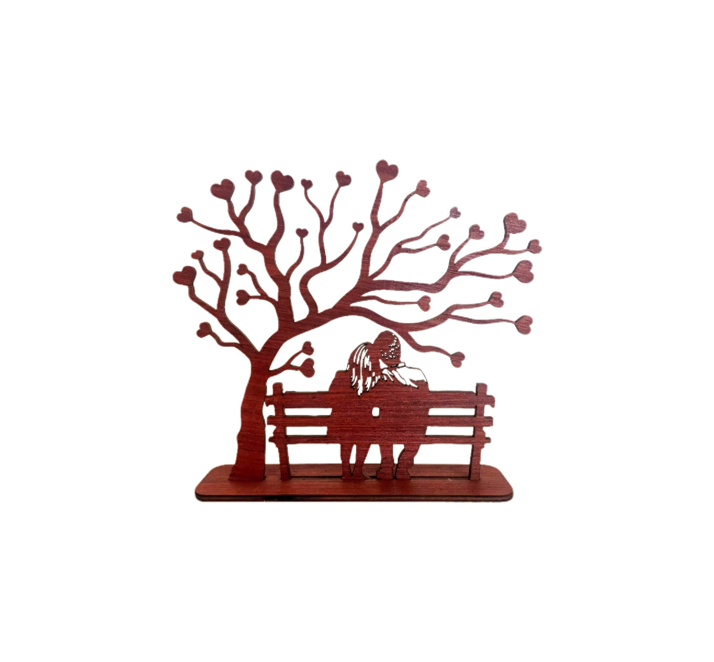 Couple under a tree of hearts with base