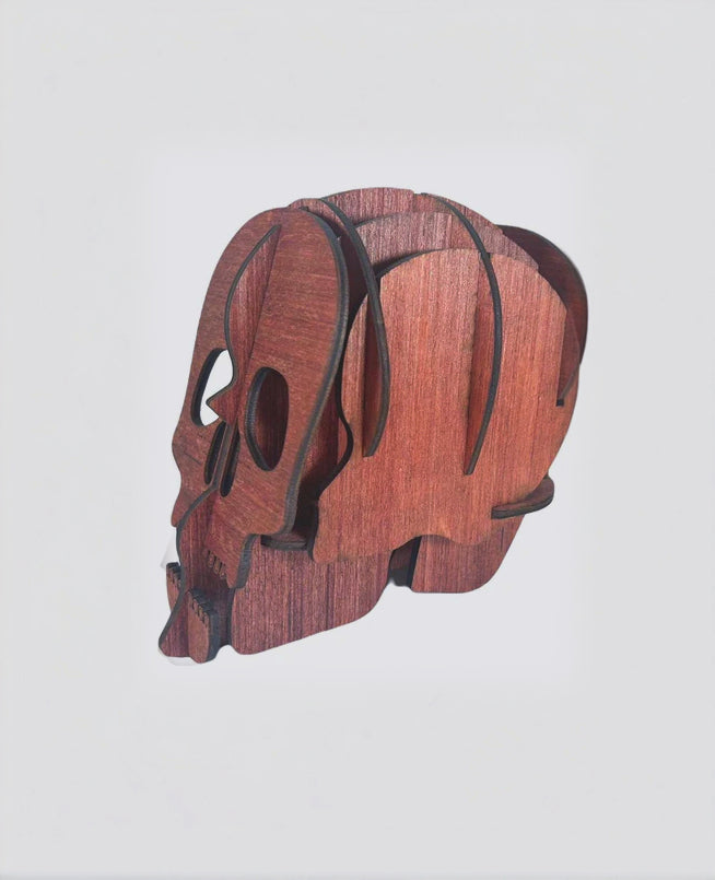 Wooden skull