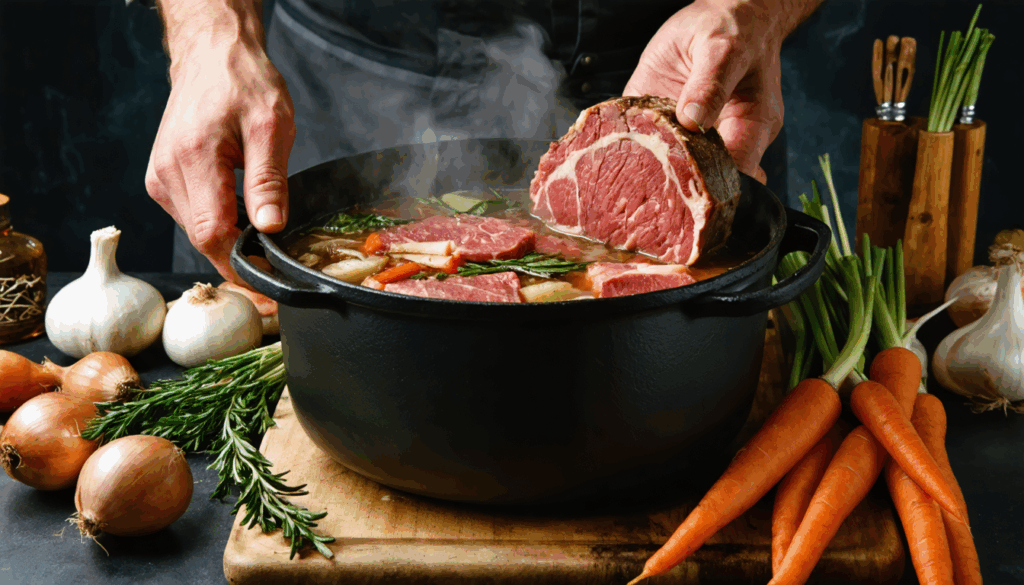 découvrez le secret de laurent mariotte pour sublimer votre pot-au-feu avec une viande incontournable à demander à votre boucher, pour un bouillon riche et savoureux.