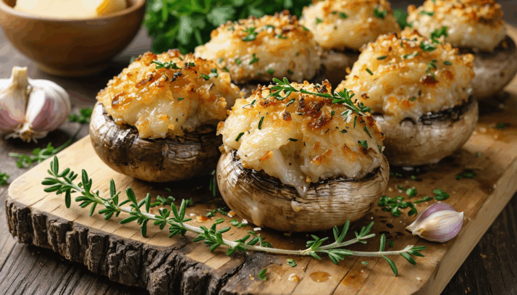 découvrez notre recette facile de champignons farcis au four à l’ail et fines herbes, un apéritif chaud, fondant et croustillant à déguster en toute convivialité.