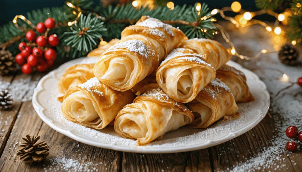 découvrez ma recette express de roulés croustillants à la pâte filo, parfaits pour les fêtes ! prêts en seulement 15 minutes, ils feront sensation auprès de vos invités.