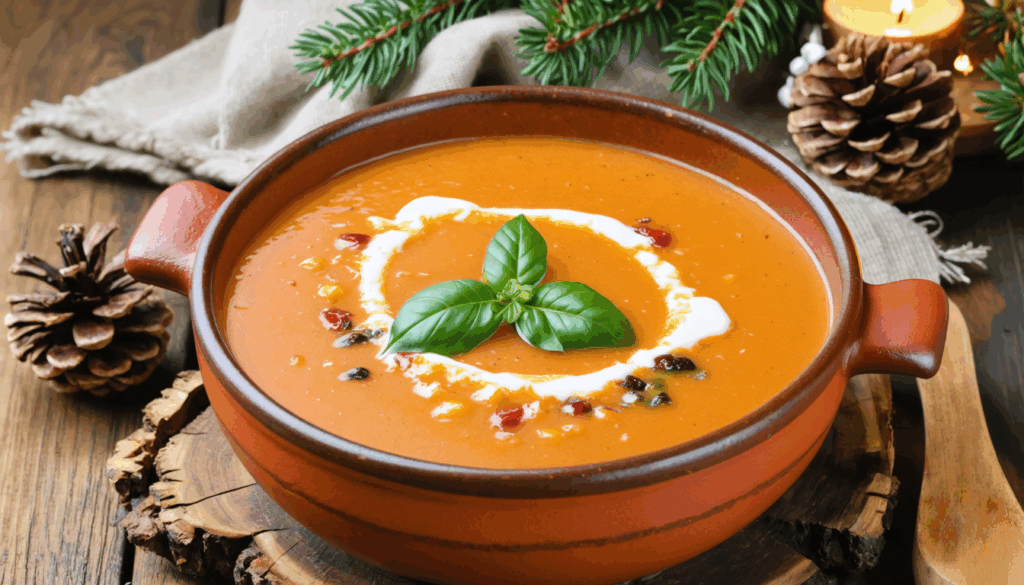 découvrez notre velouté de poivrons rôtis, une alternative savoureuse et chaleureuse à la soupe à la tomate pour réchauffer vos soirées d'hiver avec une touche de soleil.