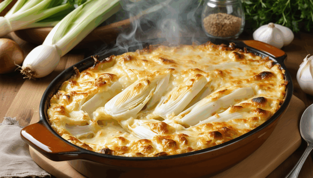 découvrez le gratin d’endives le plus fondant grâce à mon astuce secrète qui ravira toute la famille, des parents aux petits-enfants. une recette simple et savoureuse à ne pas manquer !