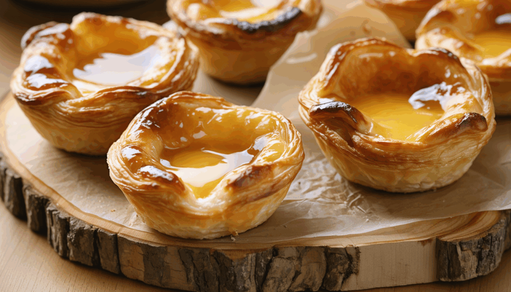 découvrez notre recette maison de pastéis de nata avec une pâte feuilletée extra croustillante, une crème citronnée onctueuse et une cuisson parfaite pour une dorure irrésistible.