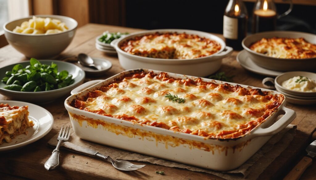 Lasagnes de Noël : une explosion de béchamel onctueuse, saumon fondant et fromage gratiné irrésistible