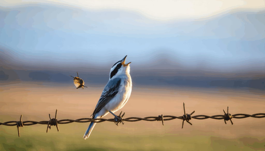 découvrez l'univers fascinant de la pie-grièche, cet oiseau captivant qui dresse ses proies sur des barbelés, dans une plongée immersive au cœur de son chant et de ses comportements surprenants.
