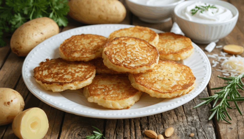 découvrez la recette simple et rapide des galettes de pommes de terre au four, croustillantes et dorées sans utiliser d'huile. un délicieux parfum d'enfance qui plaira à toute la famille.