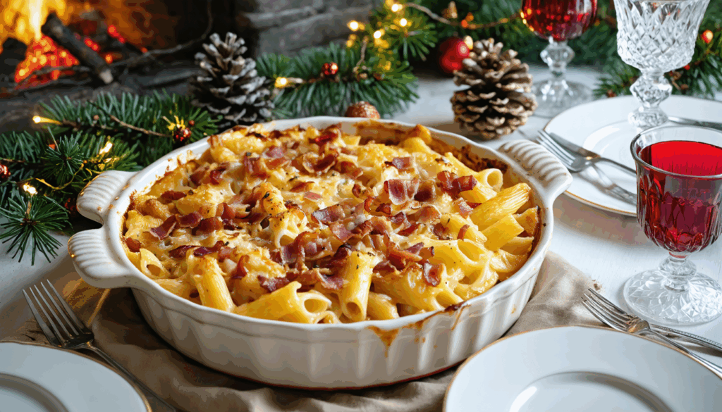 découvrez la recette du gratin de coquillettes aux lardons, un plat gourmand et réconfortant qui fait le bonheur des repas de noël en famille.