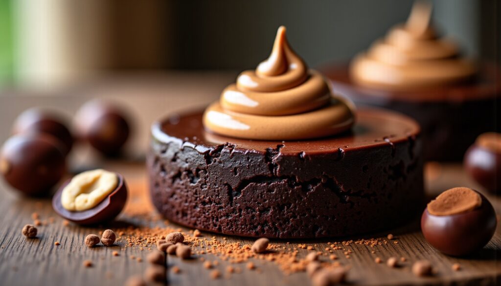 "Inattendu : ce fondant au chocolat sans farine cache un secret gourmand avec la crème de marrons"