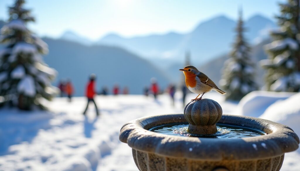 "Offrez de l'eau aux oiseaux cet hiver : une astuce secrète pour les stations de ski"