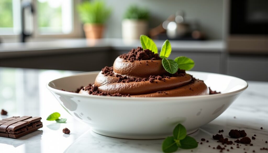 "3 ingrédients magiques pour une mousse au chocolat légère en 5 minutes (sans œufs)!"