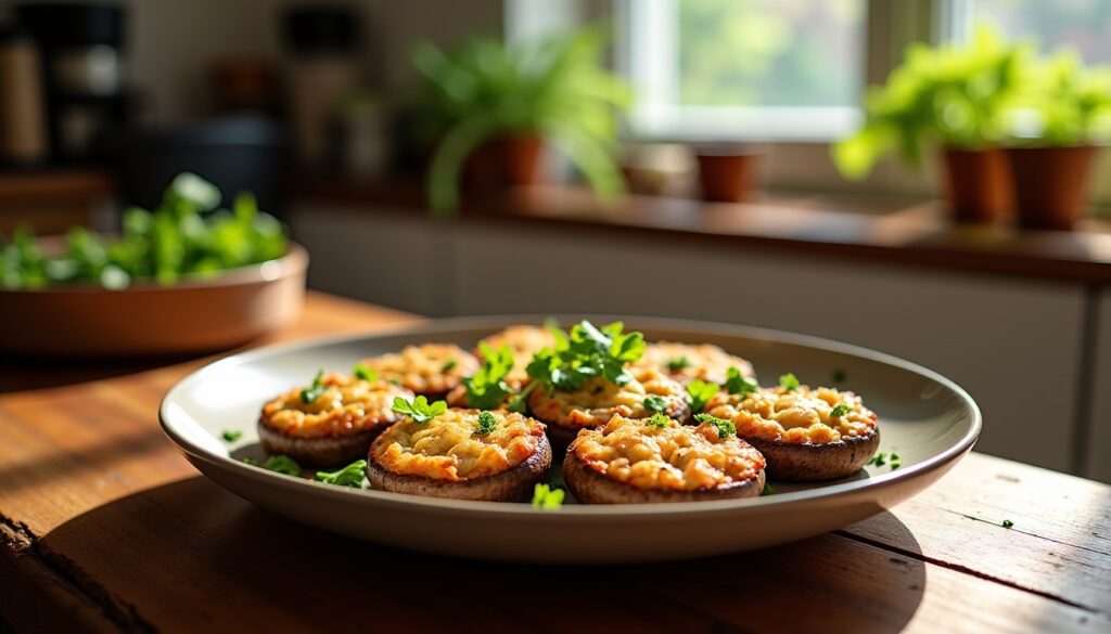 "Champignons gratinés : l'apéritif croustillant qui cache un secret gourmand"