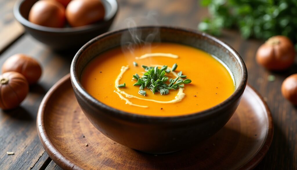 "Velouté Butternut-Châtaigne : la recette secrète qui conquiert les gourmets"