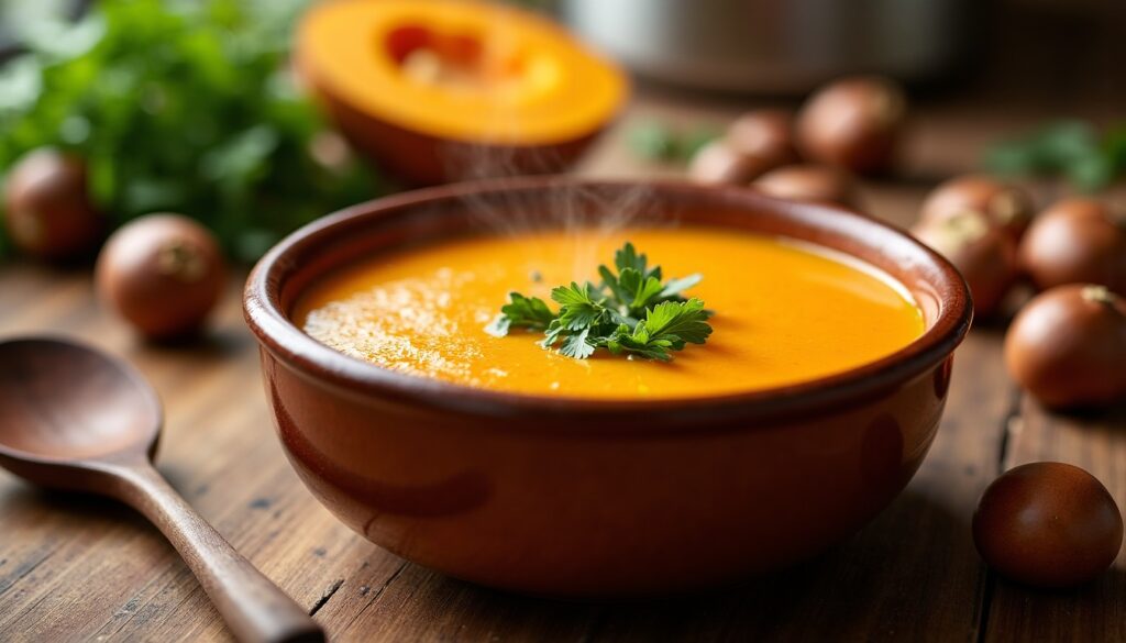 "Soupe butternut-châtaigne : la recette secrète qui rend accro"