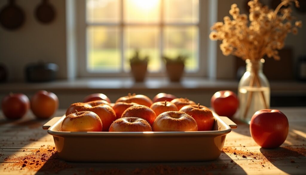 Pommes au four : secrets pour un dessert fondant et délicieusement parfumé